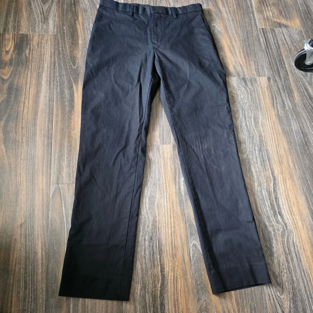 Banana Republic Slim Fit Black Chino Pants Mens 31x32 Cotton Stretch